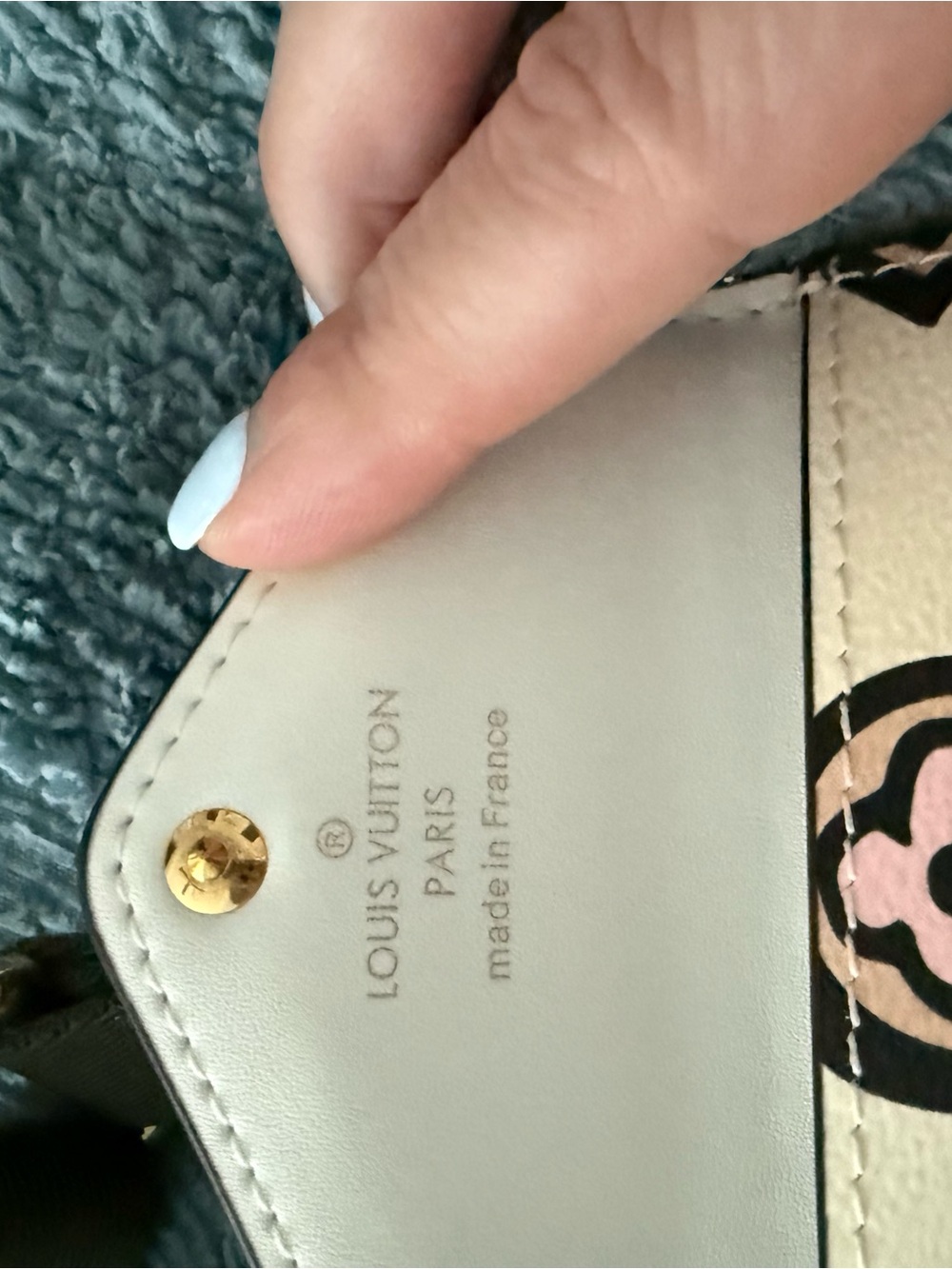 Felicie strap & go multicolor Monogram Crossbody Shoulder Bag with Green Strap - Picture 10 of 13